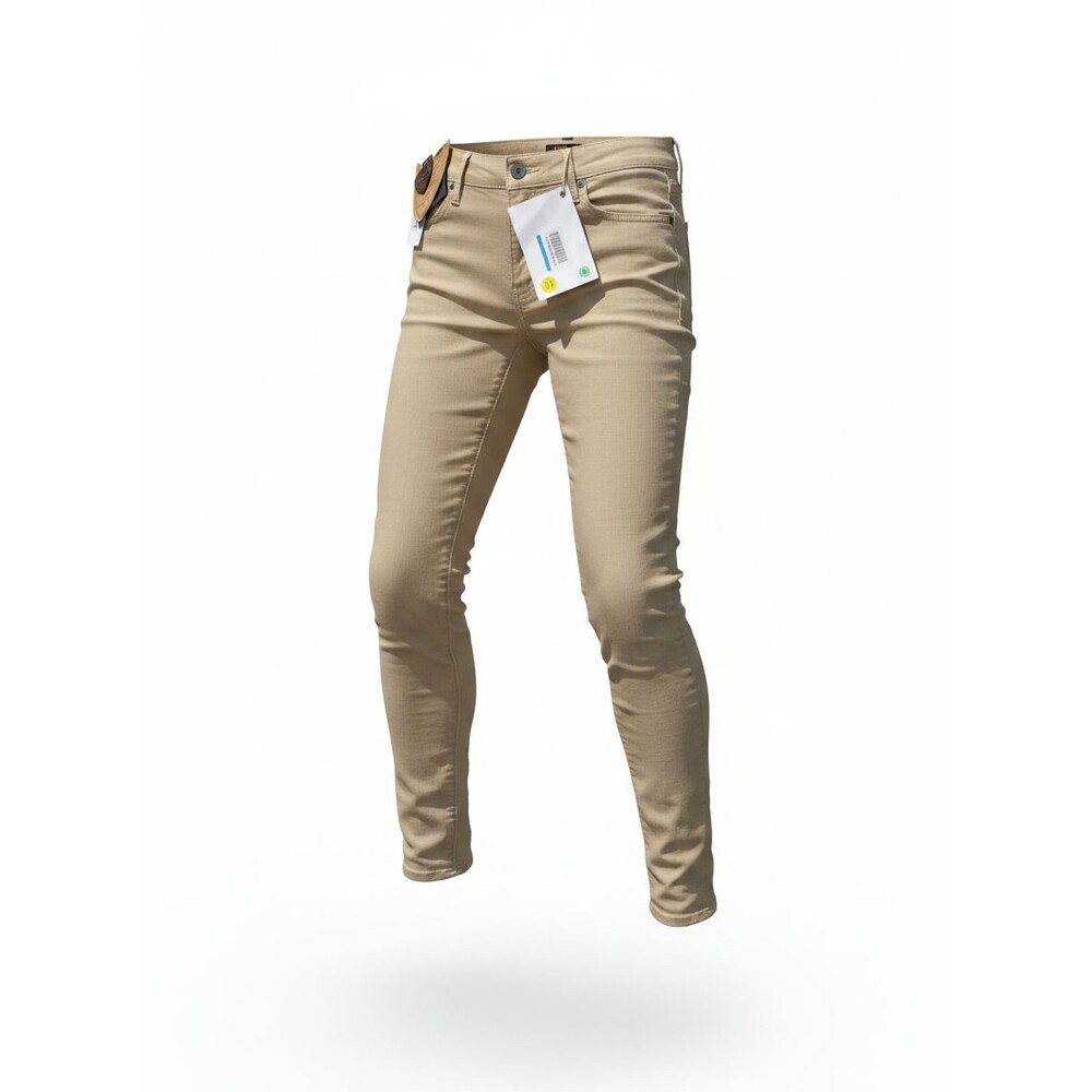 HTC Women’s Beige Tapered High-Waisted Cotton Pants Size 30 NWT